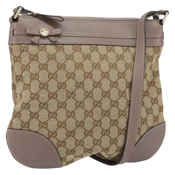Gucci Handbags - GUCCI GG Canvas Web Sherry Line Mayfair Bag Beige Gold 257065 Auth 158808